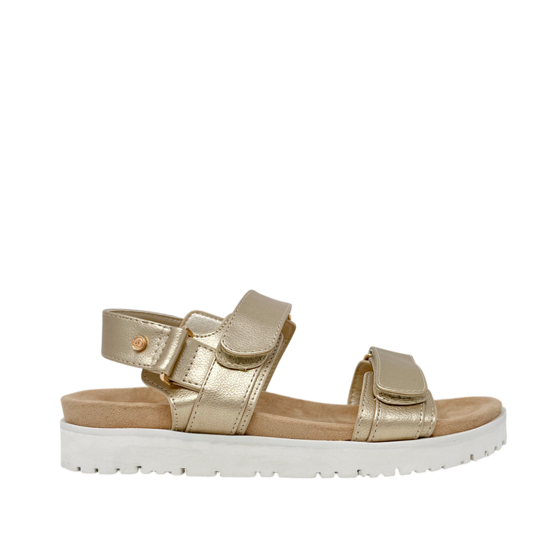Sandalias de plataforma Emory para mujer color dorado
