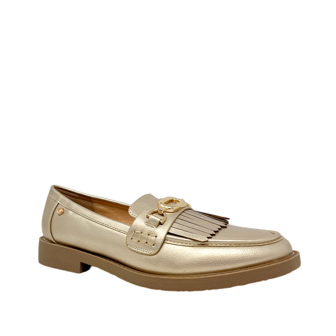 Mocasines Francela para mujer color dorado