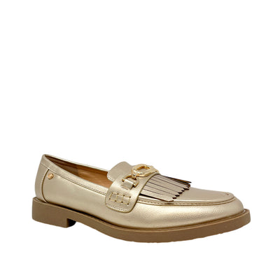 Mocasines Francela para mujer color dorado