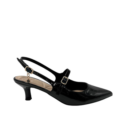 Tacones slingback Bell para mujer color negro