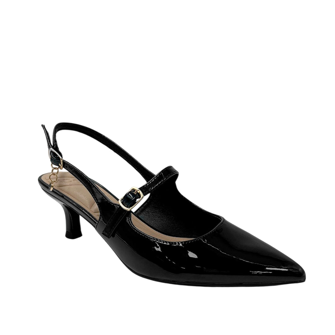 Tacones slingback Bell para mujer color negro