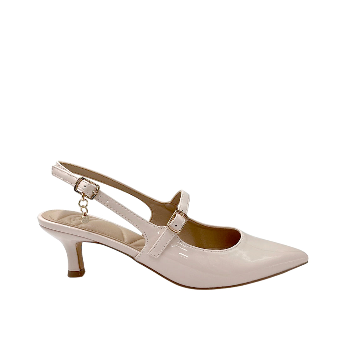 Tacones slingback Bell para mujer color blush