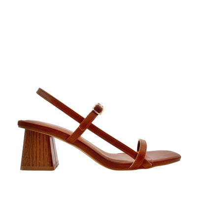 Sandalias de tacón Ofelia para mujer color tan