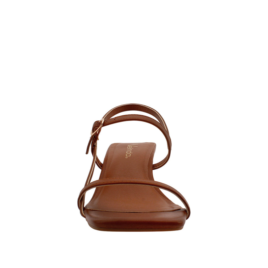 Sandalias de tacón Ofelia para mujer color tan