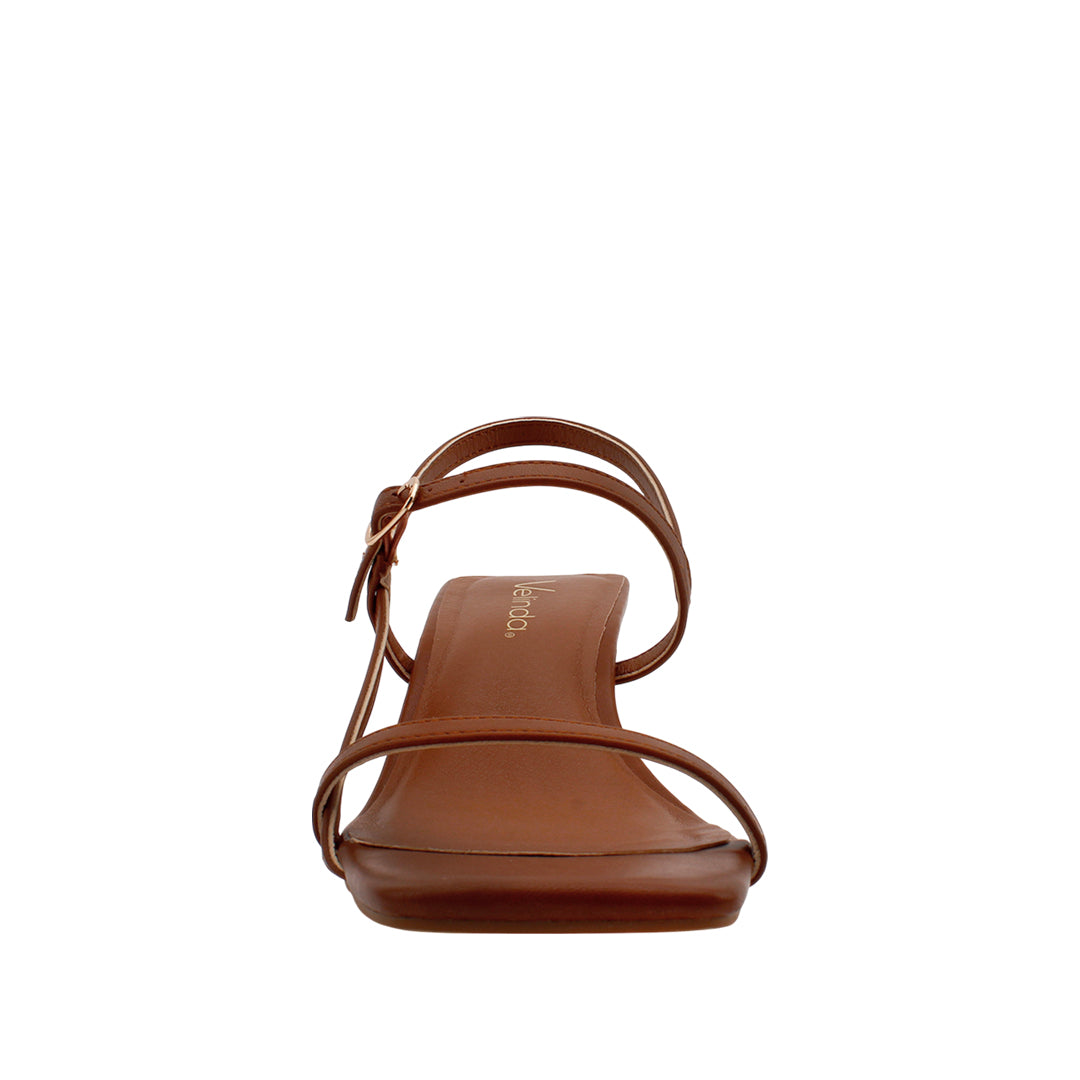 Sandalias de tacón Ofelia para mujer color tan