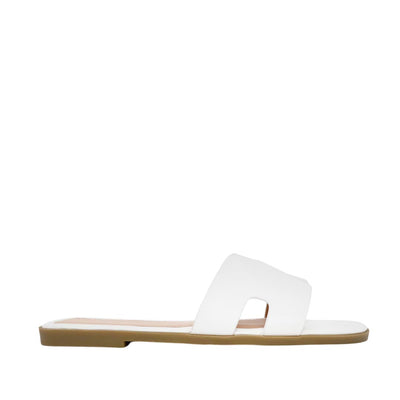 Sandalias flats Adria para mujer color  blanco