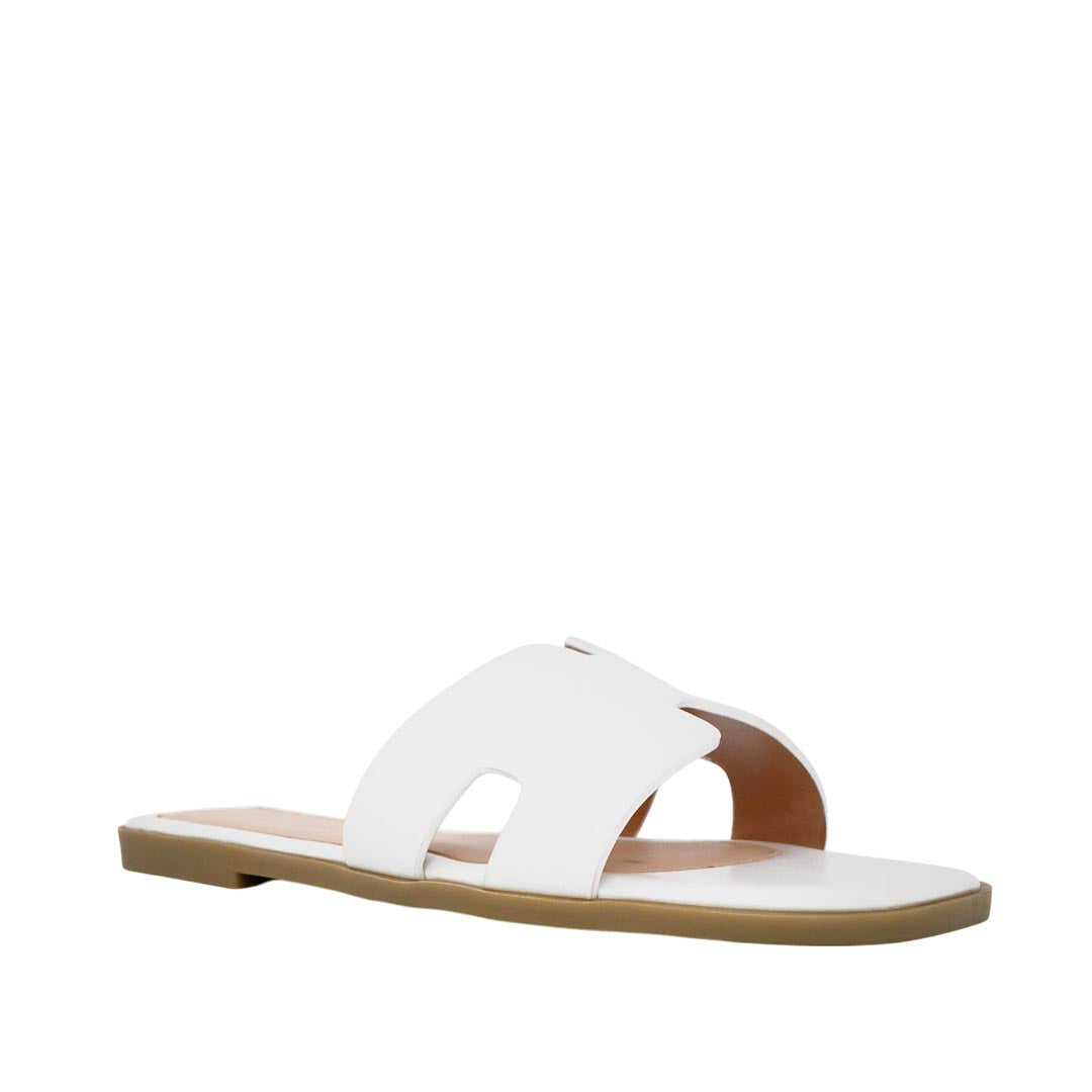 Sandalias flats Adria para mujer color  blanco