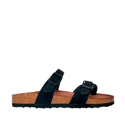 Sandalias flats Arizona para mujer color negro