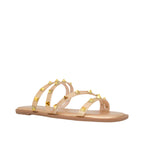 Sandalias flats Bianca para mujer color dorado