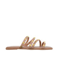 Sandalias flats Bianca para mujer color nude