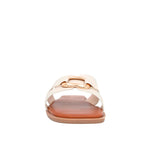 Sandalias flats Mia para mujer color hueso