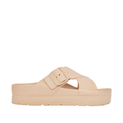 Sandalias flats Milan para mujer color taupe