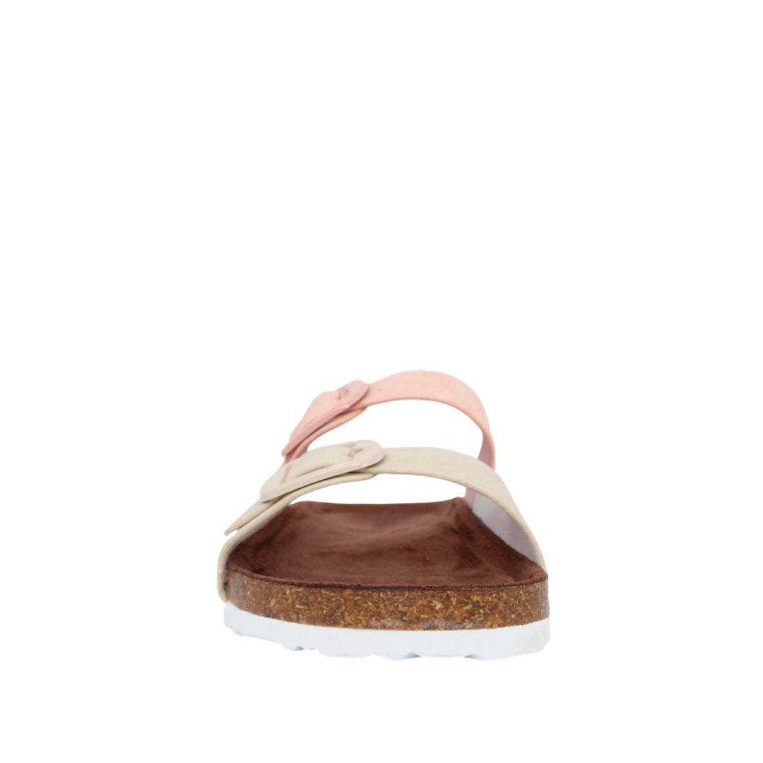 Sandalias flats Mirka para mujer color blanco