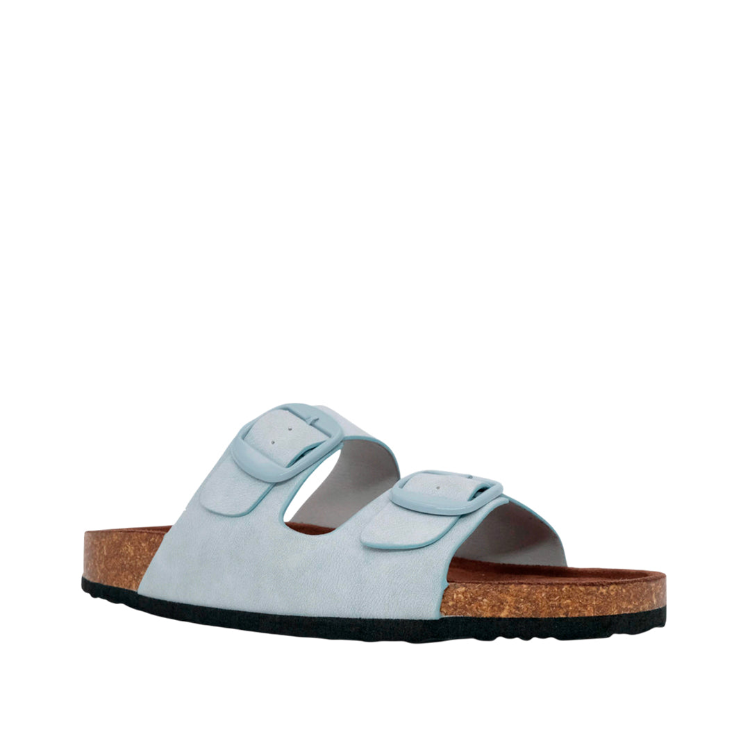 Sandalias flats Mirka para mujer color celeste
