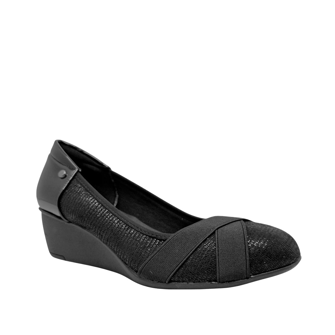 Cuña Regina para mujer color negro