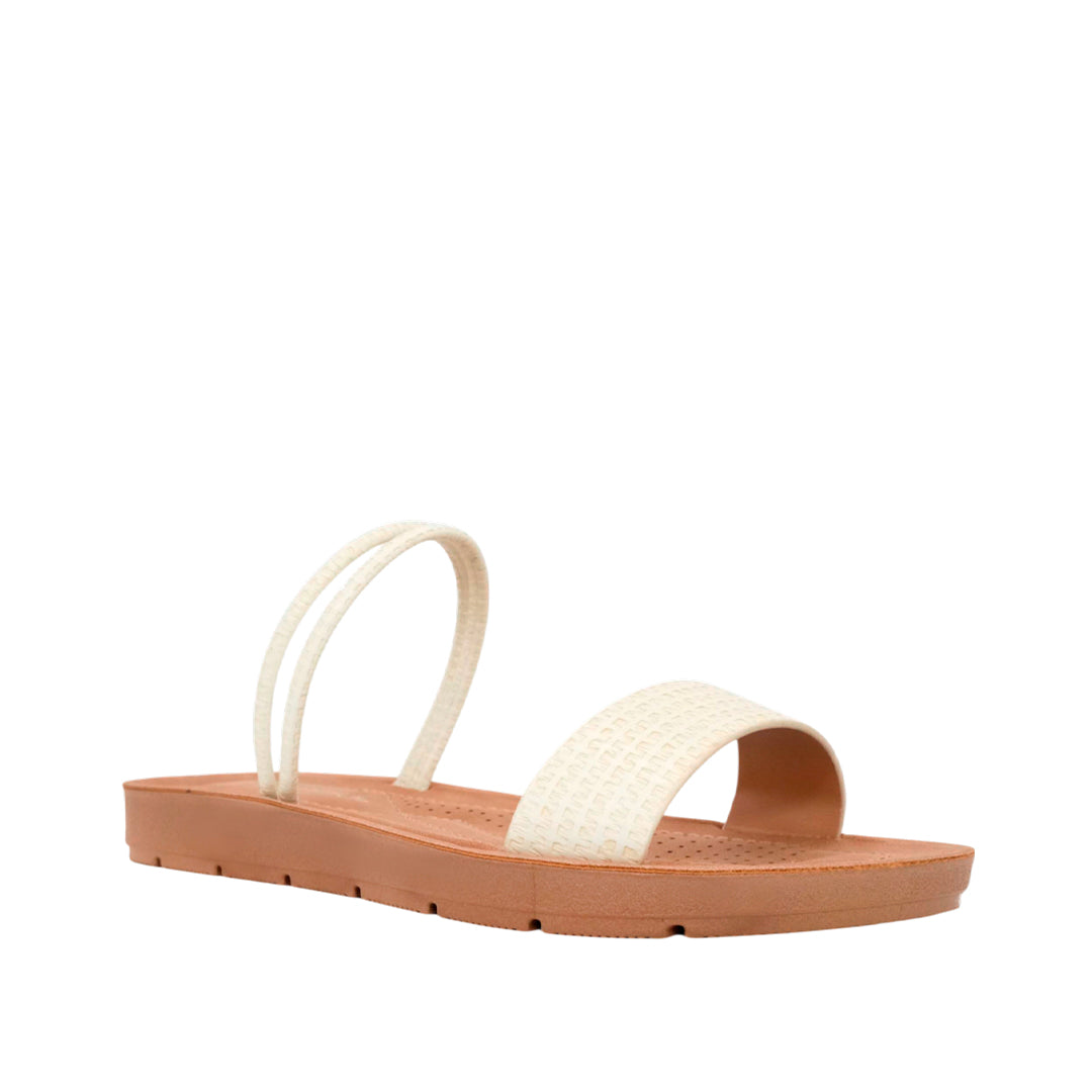 Sandalias flats Victoria para mujer color hueso