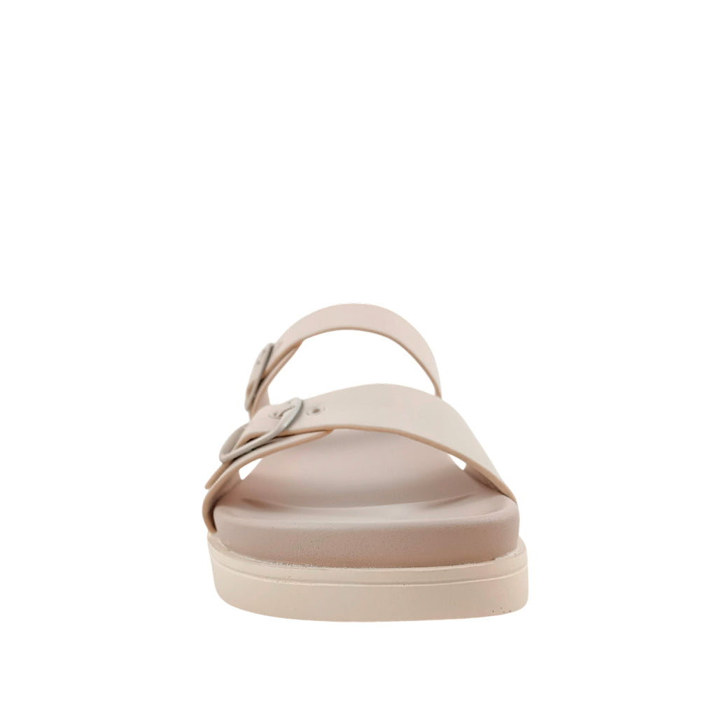 Sandalias flats Dakota para mujer color hueso