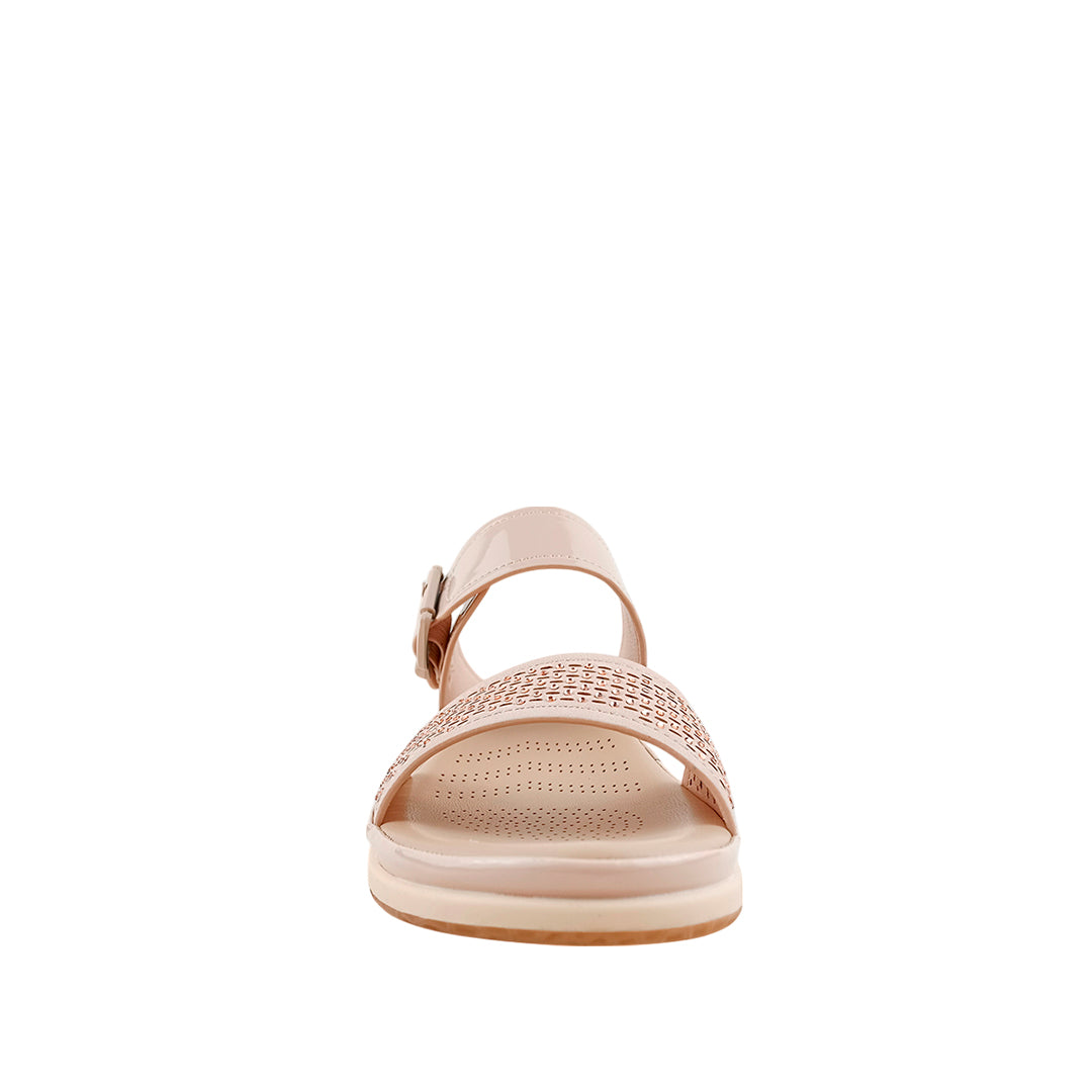 Sandalias flats Gladys para mujer color nude