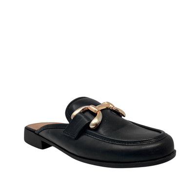 Mules loafers Kamila para mujer color negro