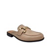 Mules loafers Kamila para mujer color taupe