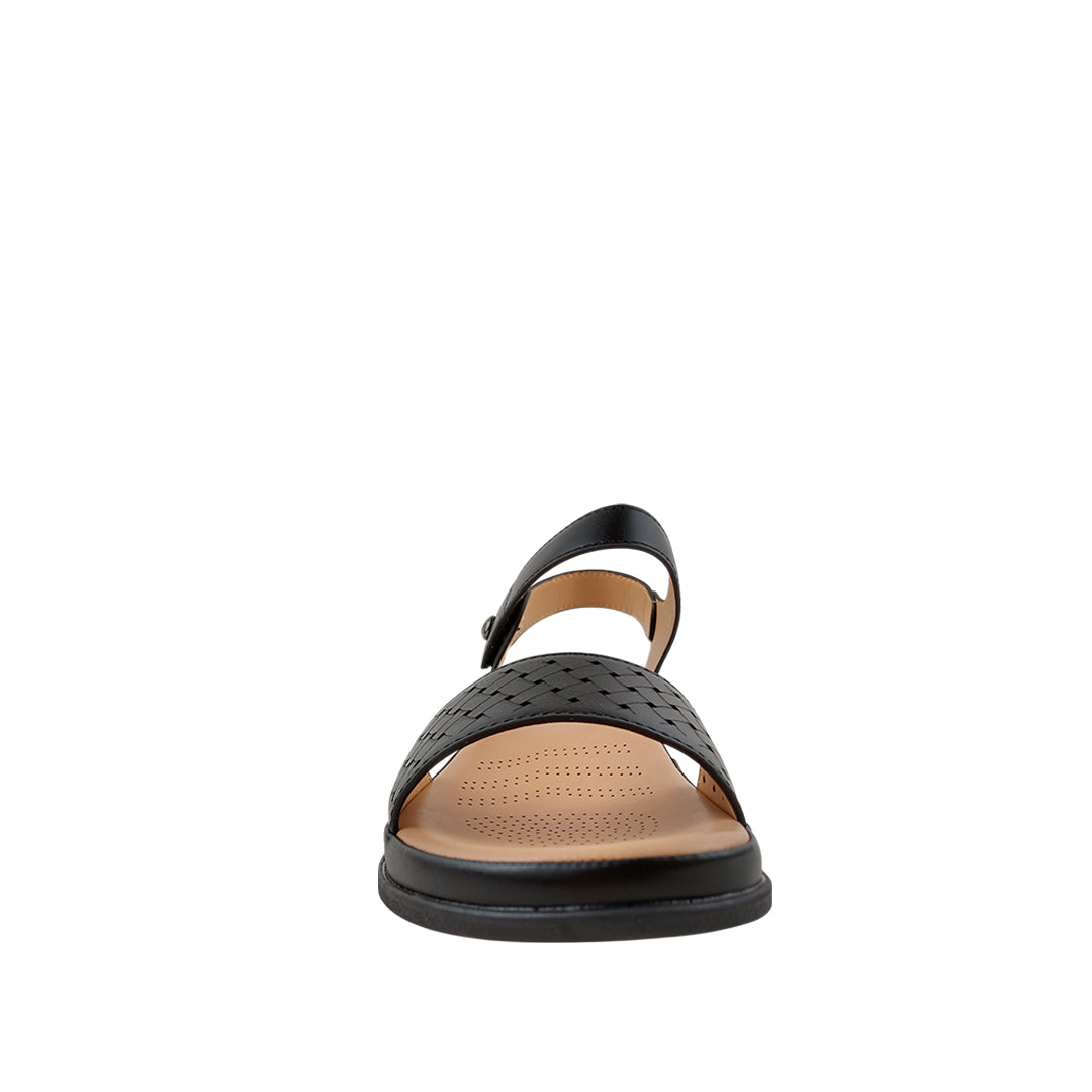 Sandalias flats Lana para mujer color negro
