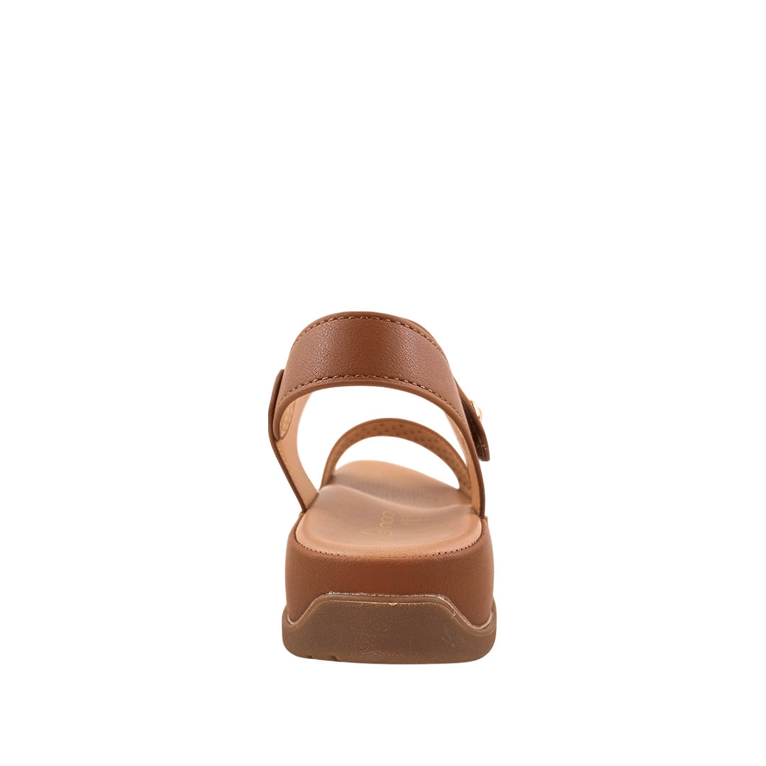 Sandalias flats Lana para mujer color tan