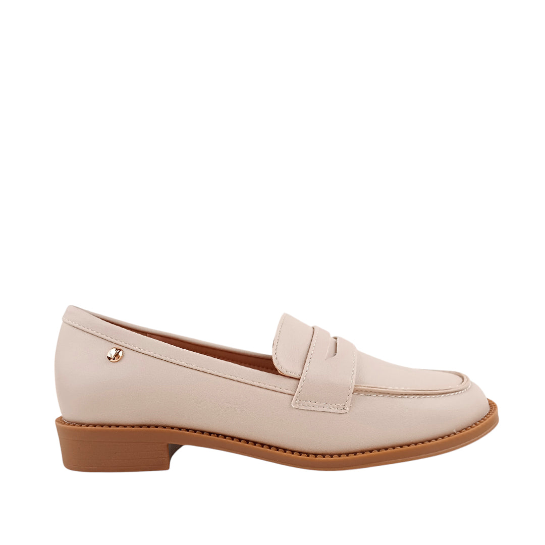 Mocasines Milena para mujer color hueso