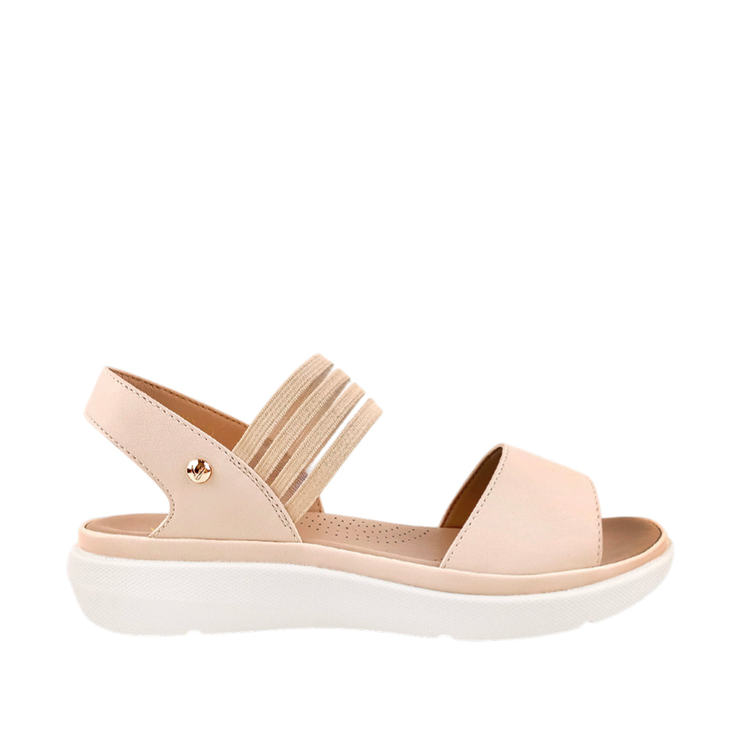 Sandalias flats Noel para mujer color hueso