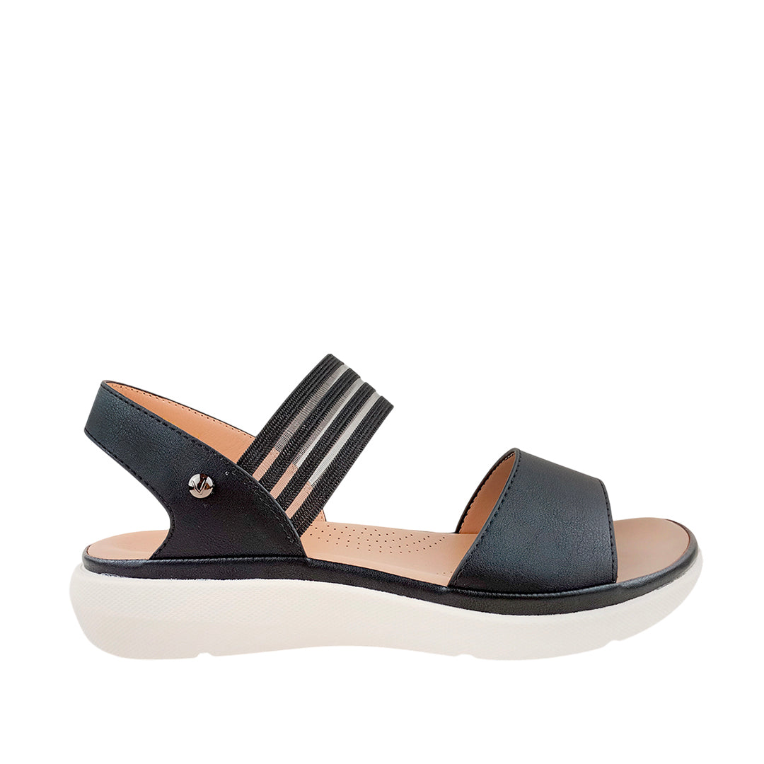 Sandalias flats Noel para mujer color negro