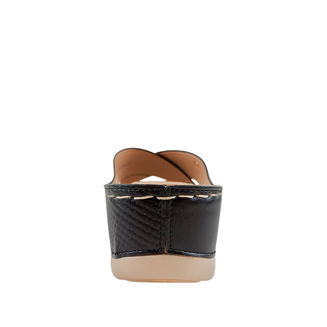 Sandalias slip on Samantha para mujer color negro