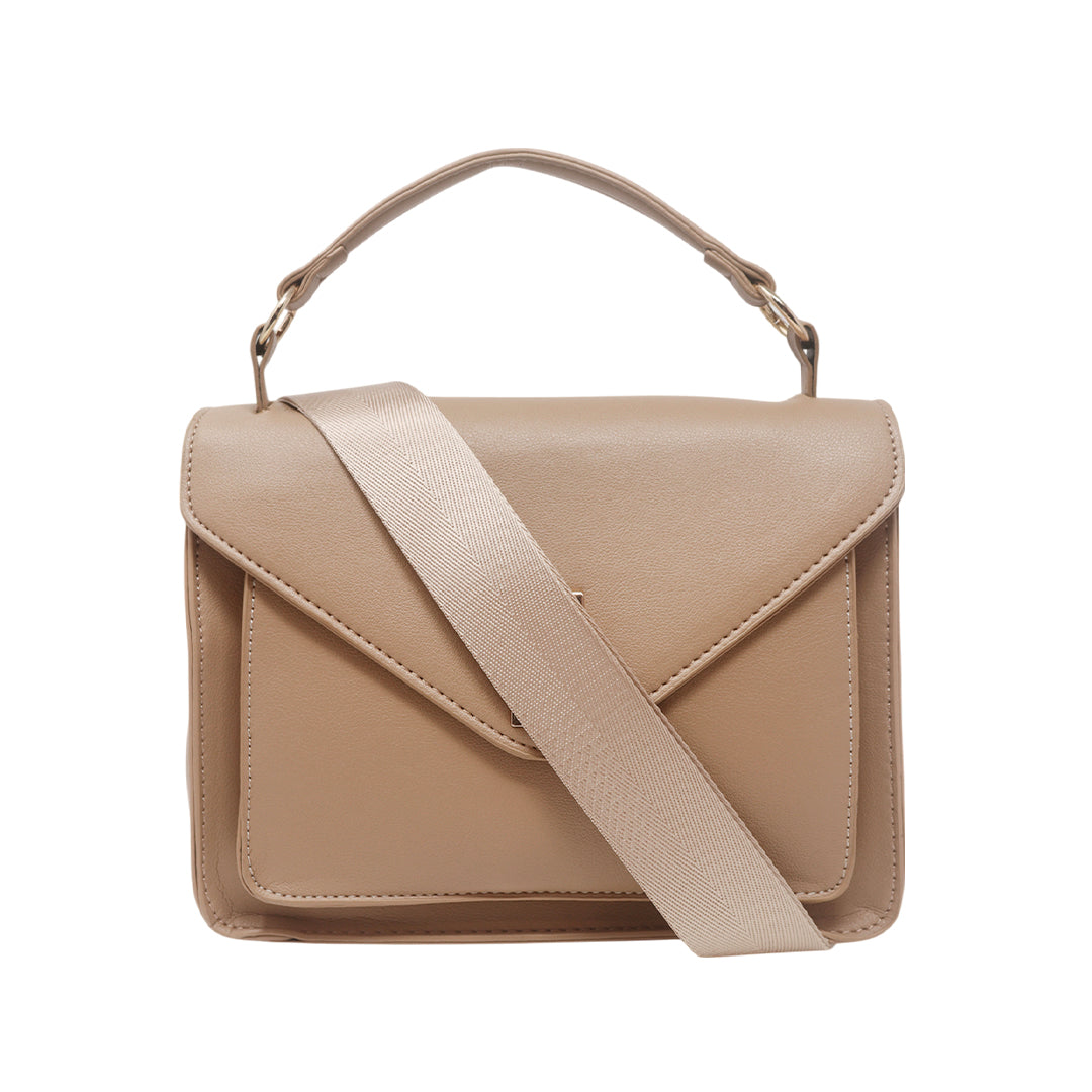 Cartera crossbody Marthi para mujer color taupe