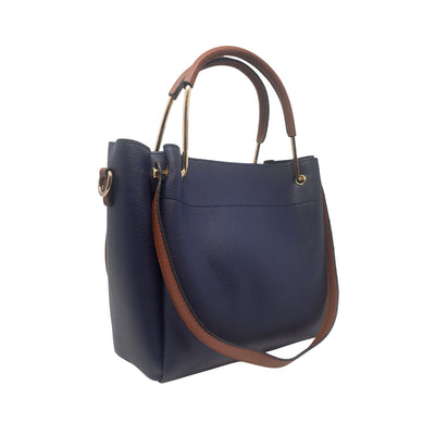 Cartera satchel Renata para mujer color azul