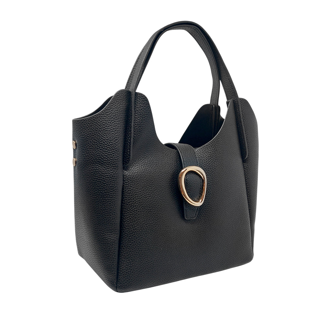 Cartera satchel Pame para mujer color negro