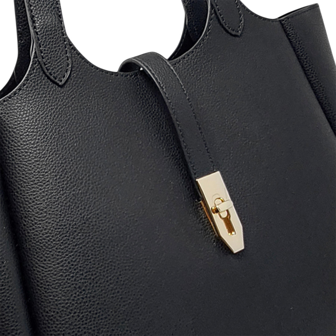 Cartera satchel Pame para mujer color negro