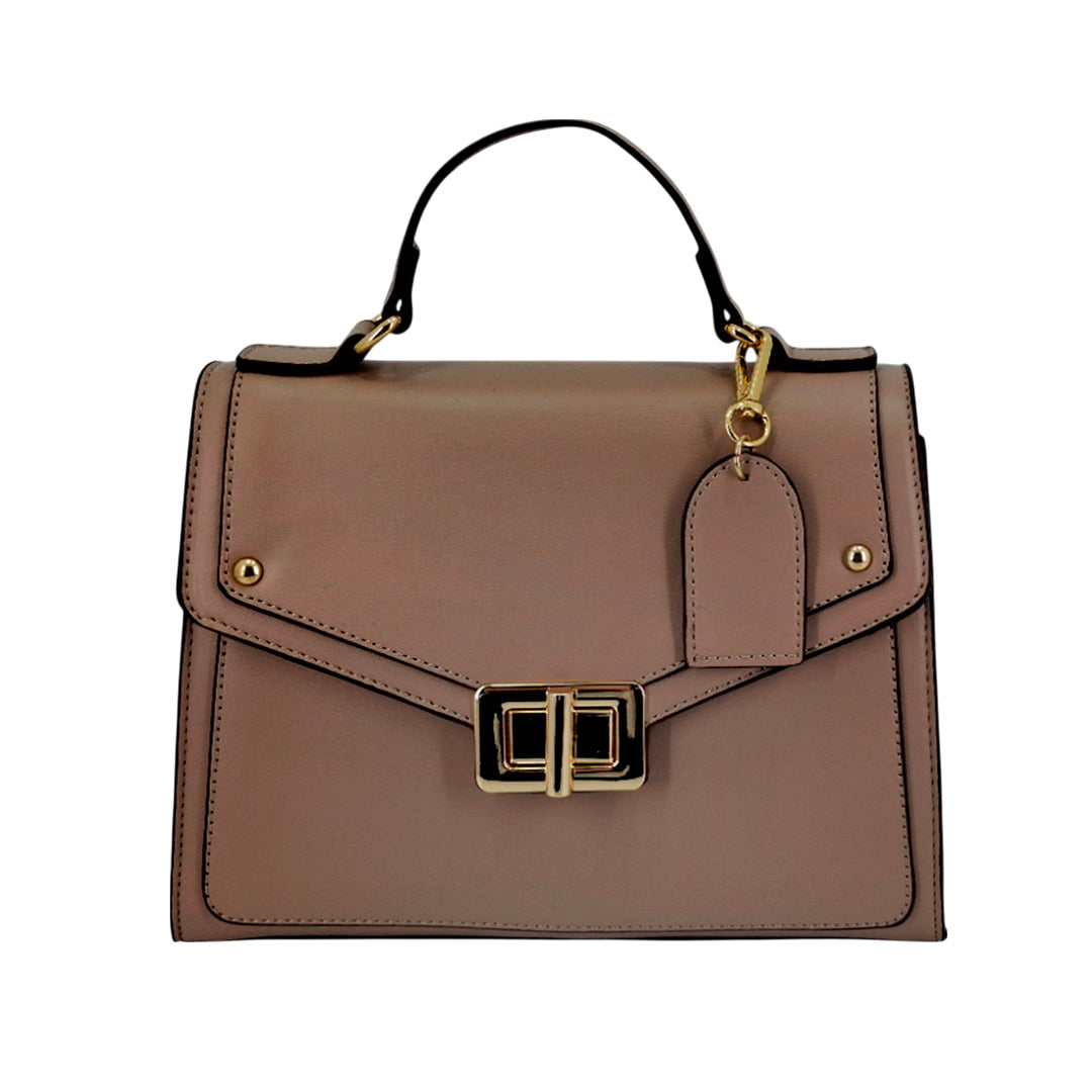 Cartera satchel Tracy para mujer color taupe