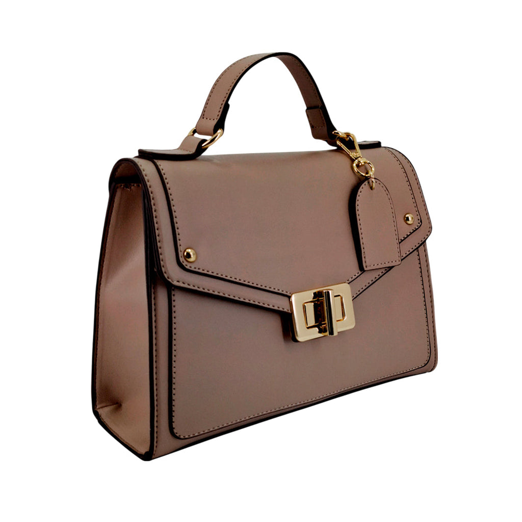 Cartera satchel Tracy para mujer color taupe