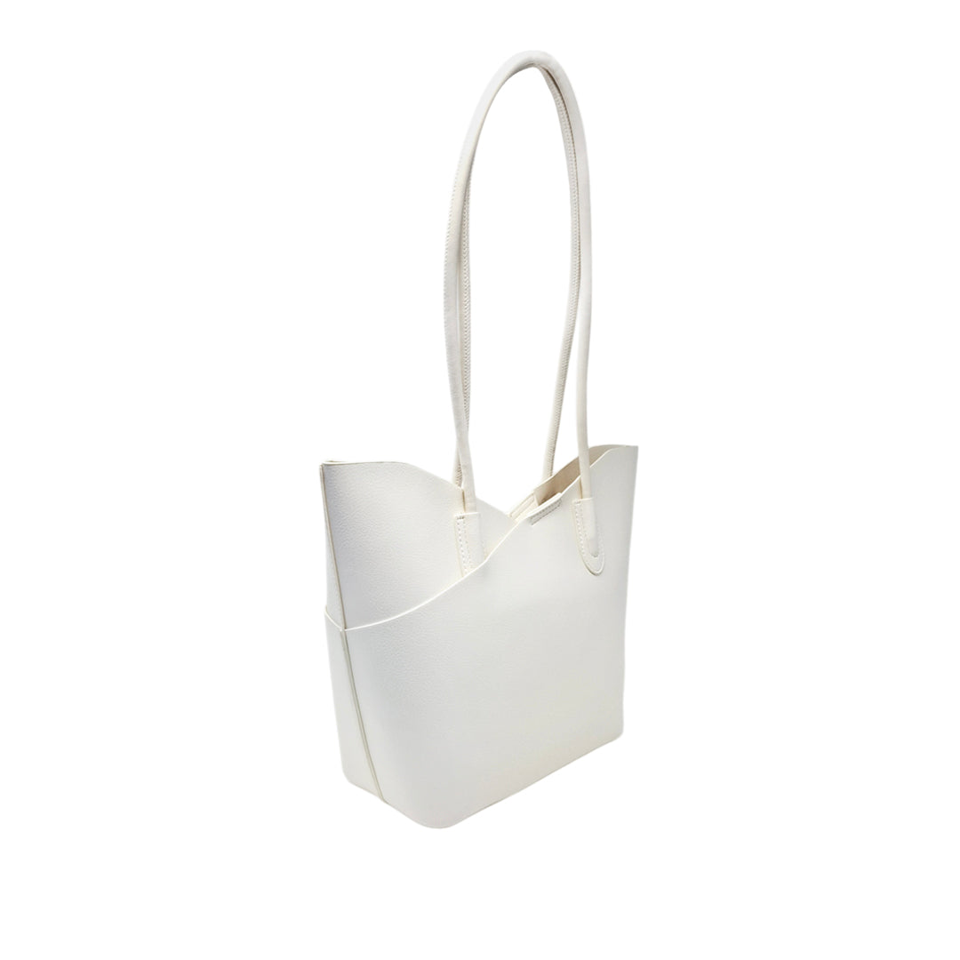 Cartera tote Claudette para mujer color blanco