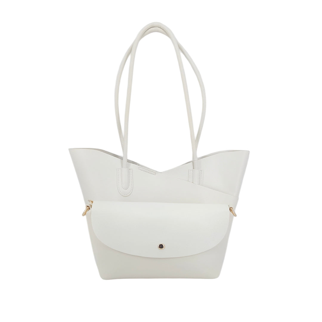 Cartera tote Claudette para mujer color blanco