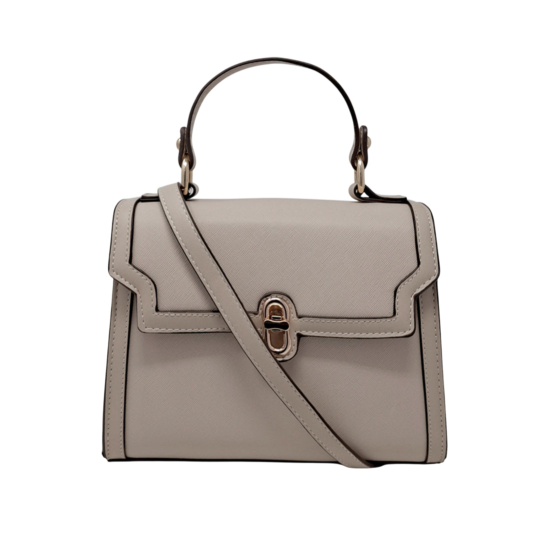 Cartera satchel Lolo para mujer color beige