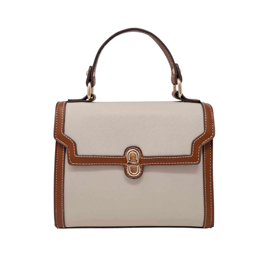 Cartera satchel Lolo para mujer color tan