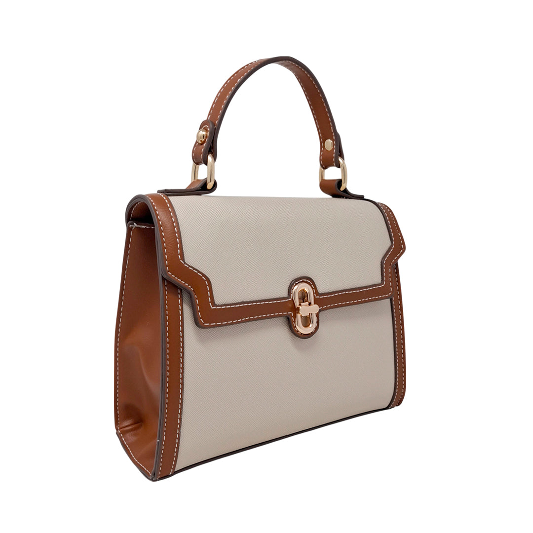 Cartera satchel Lolo para mujer color tan