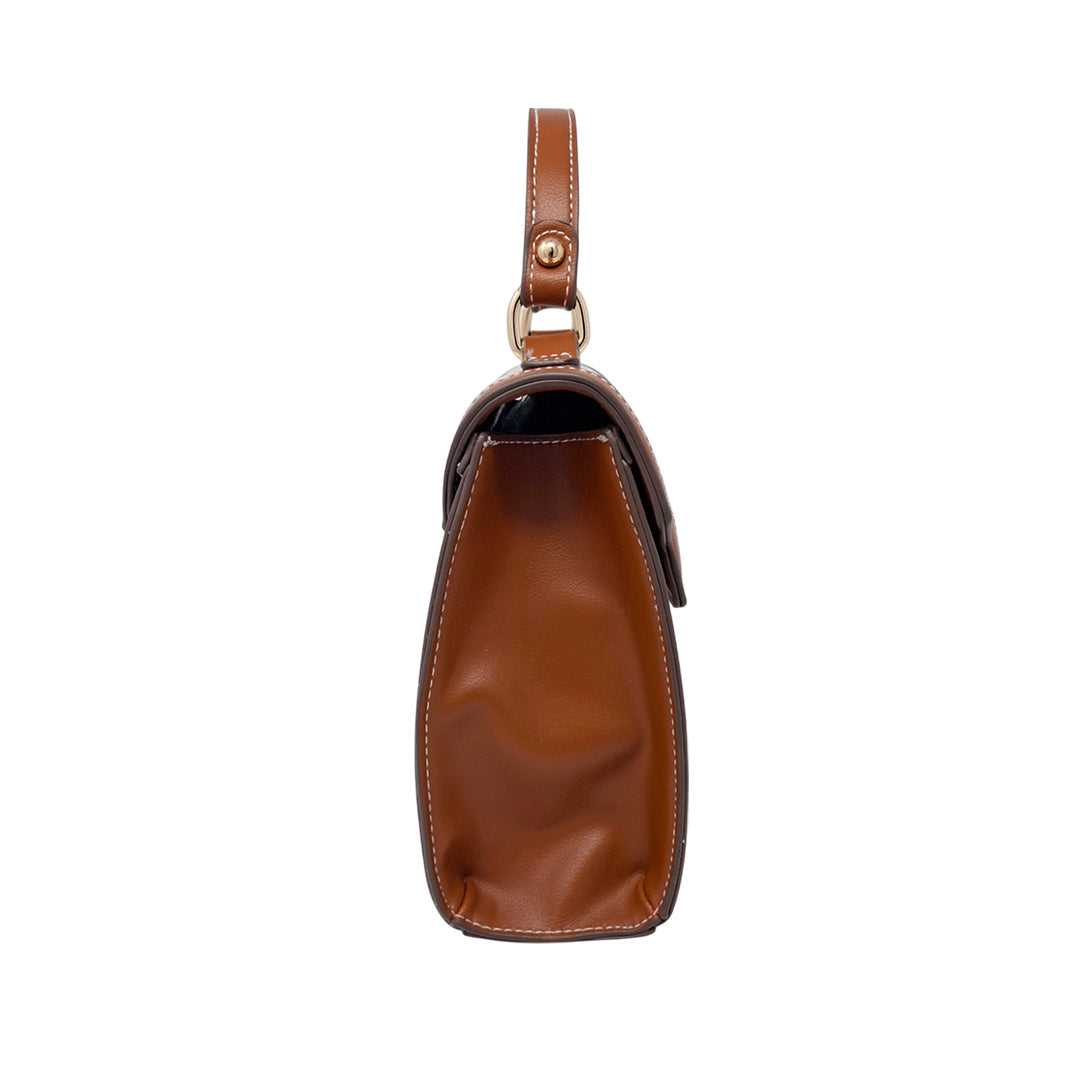 Cartera satchel Lolo para mujer color tan