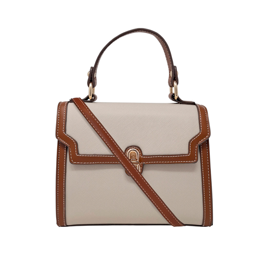 Cartera satchel Lolo para mujer color tan