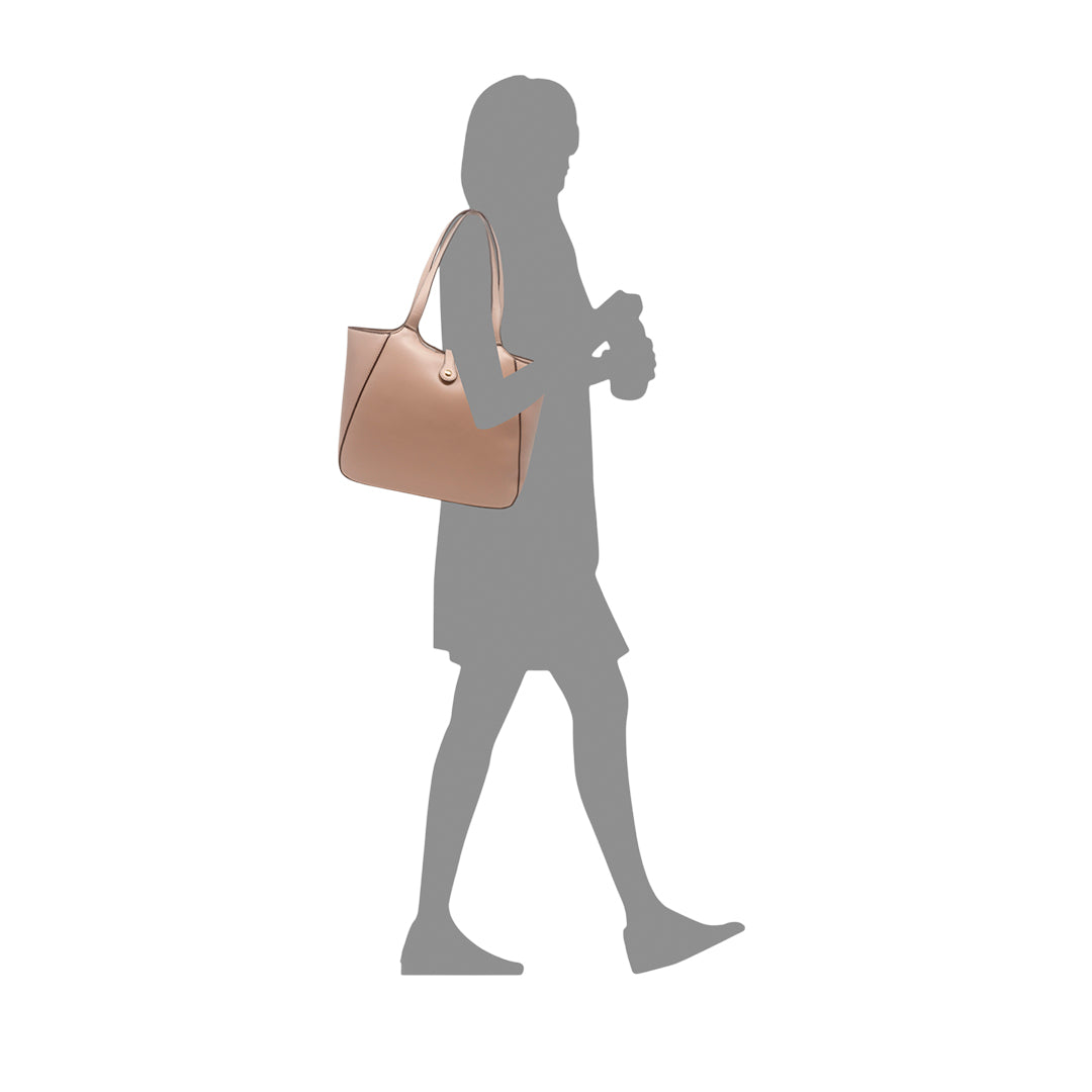 Cartera tote Teddy para mujer color taupe