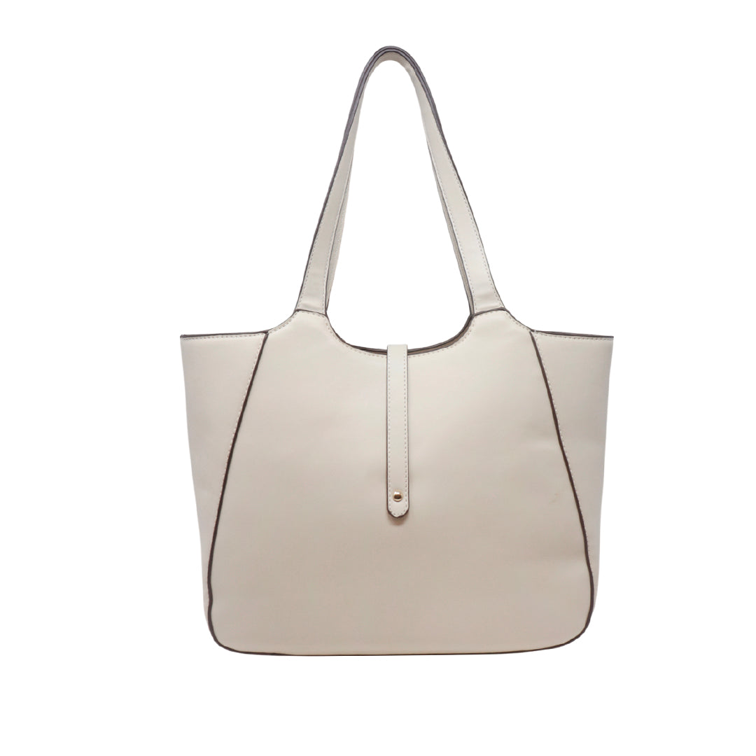 Cartera tote Teddy para mujer color blanco