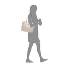 Cartera tote Teddy para mujer color blanco