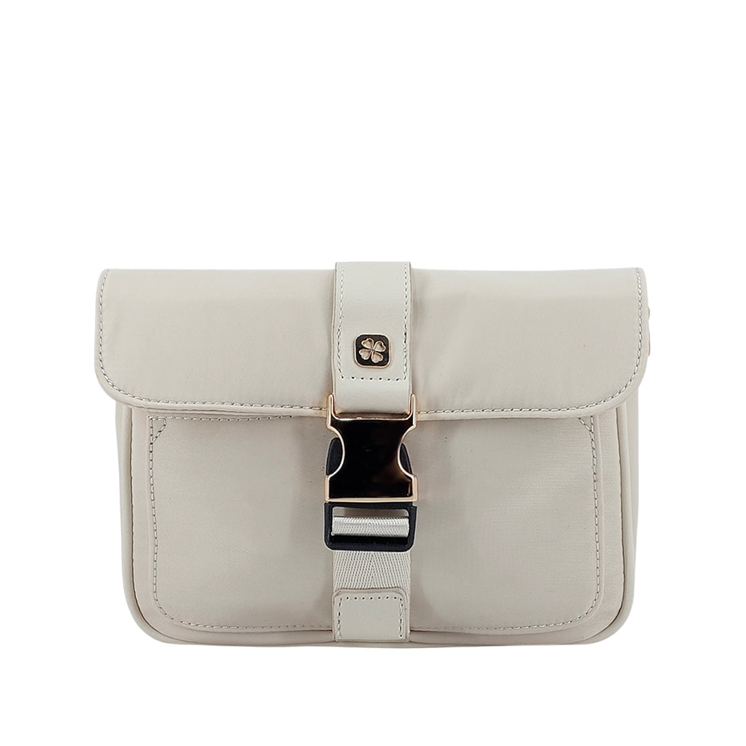 Cartera crossbody Fati para mujer color blanco