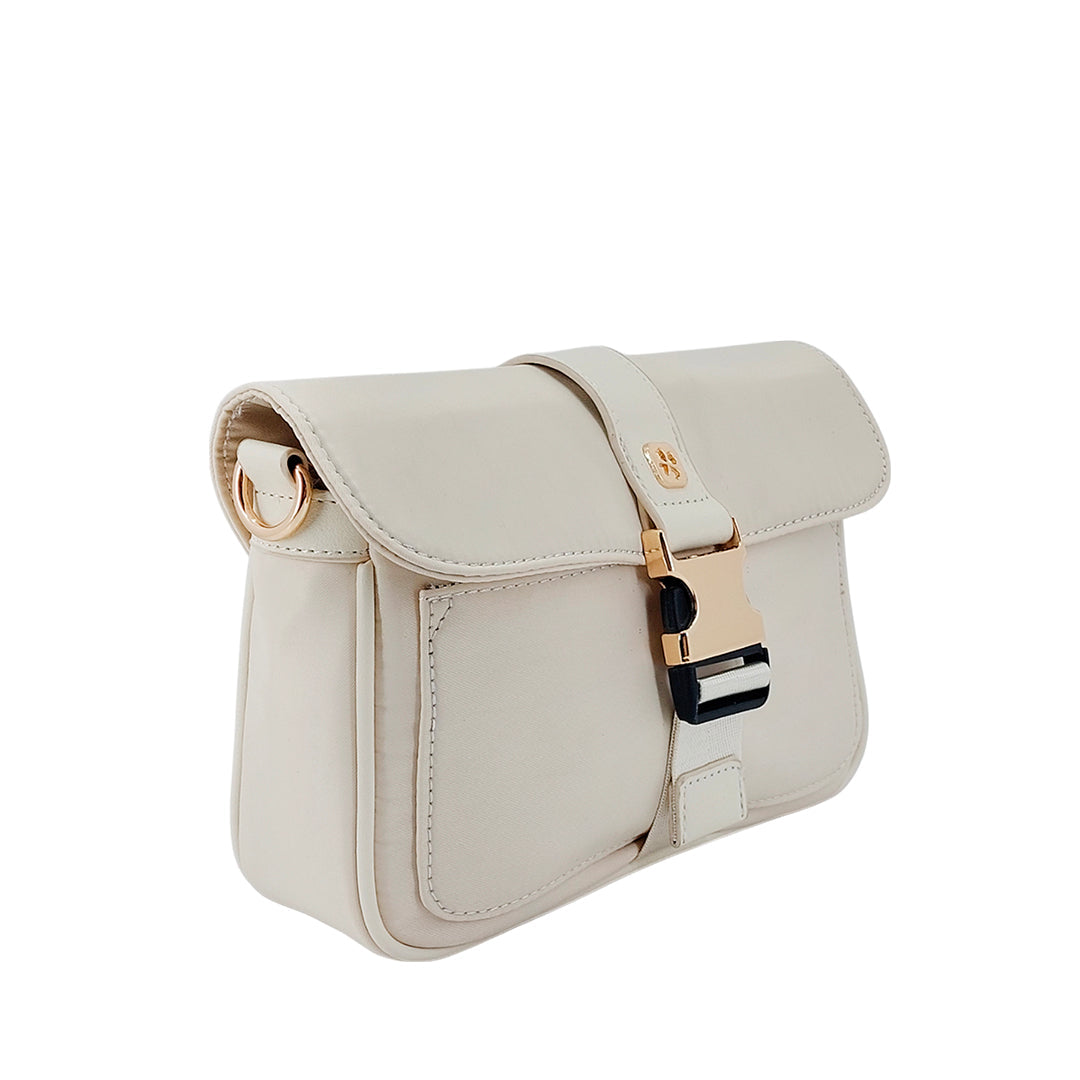 Cartera crossbody Fati para mujer color blanco
