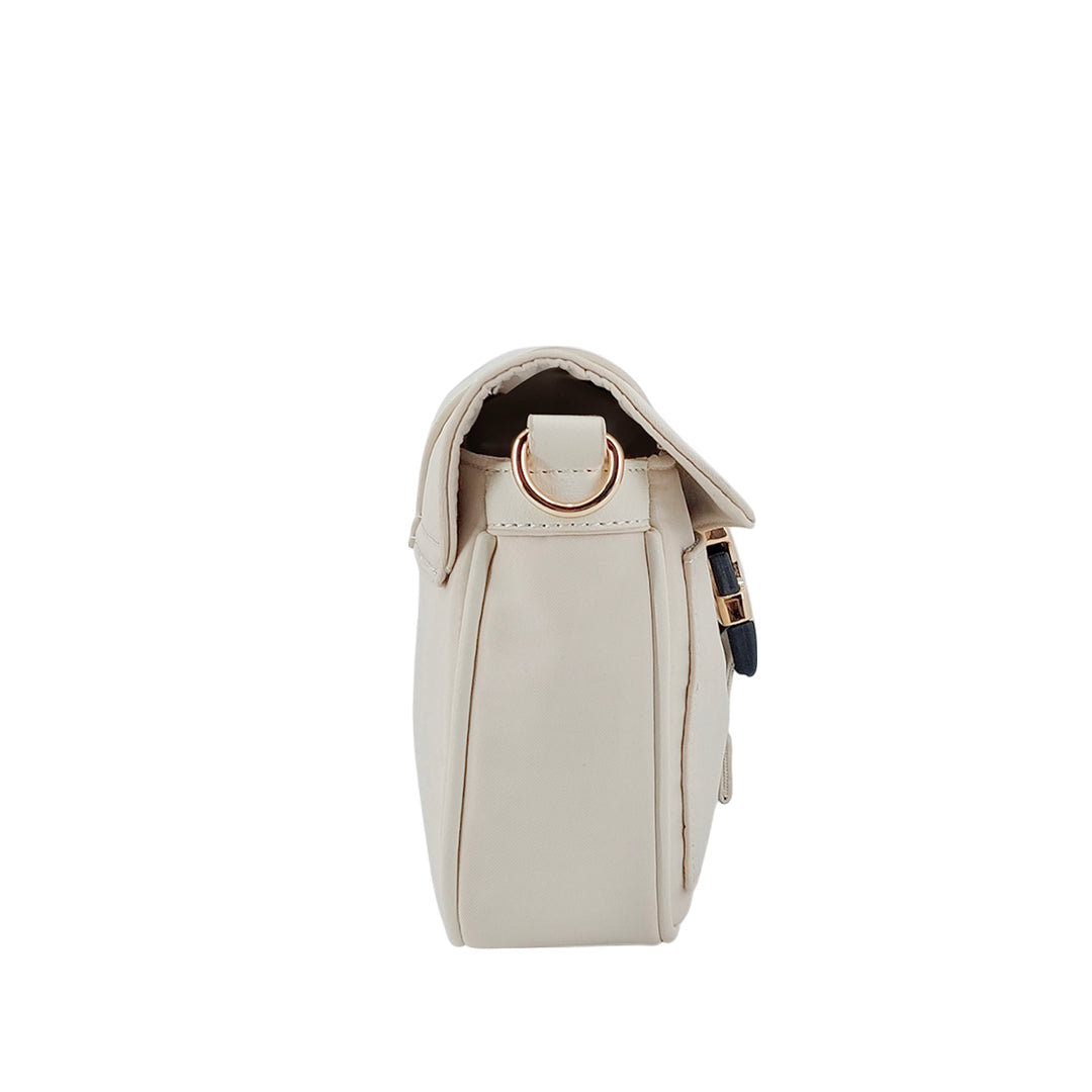 Cartera crossbody Fati para mujer color blanco