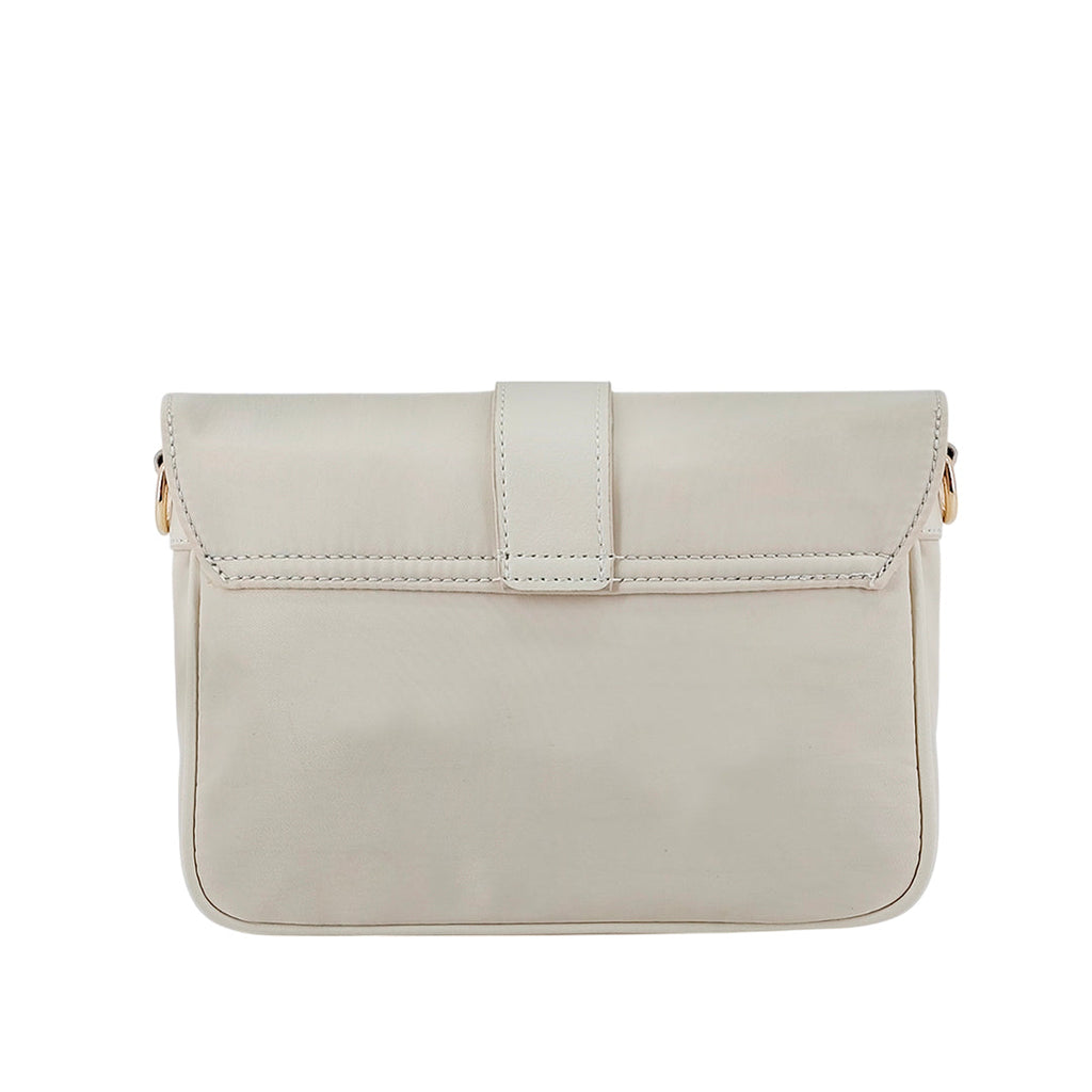 Cartera crossbody Fati para mujer color blanco